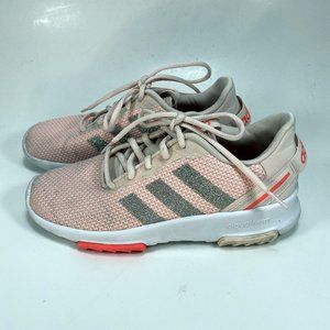 Adidas Kids Girls Lite Racer Sneaker Shoes Size 4 Pink Cloudfoam Soiled Casual